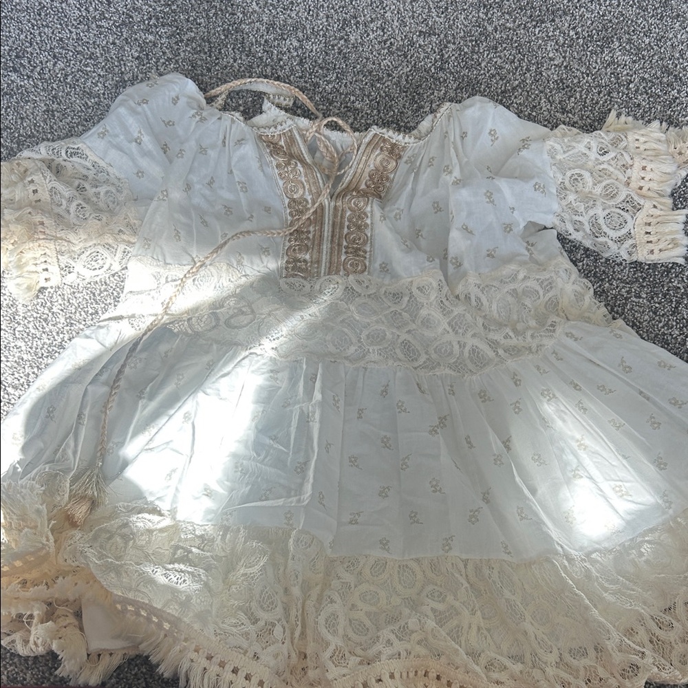 Elegant Lace Dress with Embroidered Details
